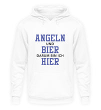 Lade das Bild in den Galerie-Viewer, Angeln und Bier darum bin ich hier Hoodie
