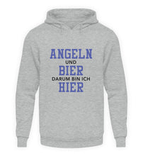 Lade das Bild in den Galerie-Viewer, Angeln und Bier darum bin ich hier Hoodie
